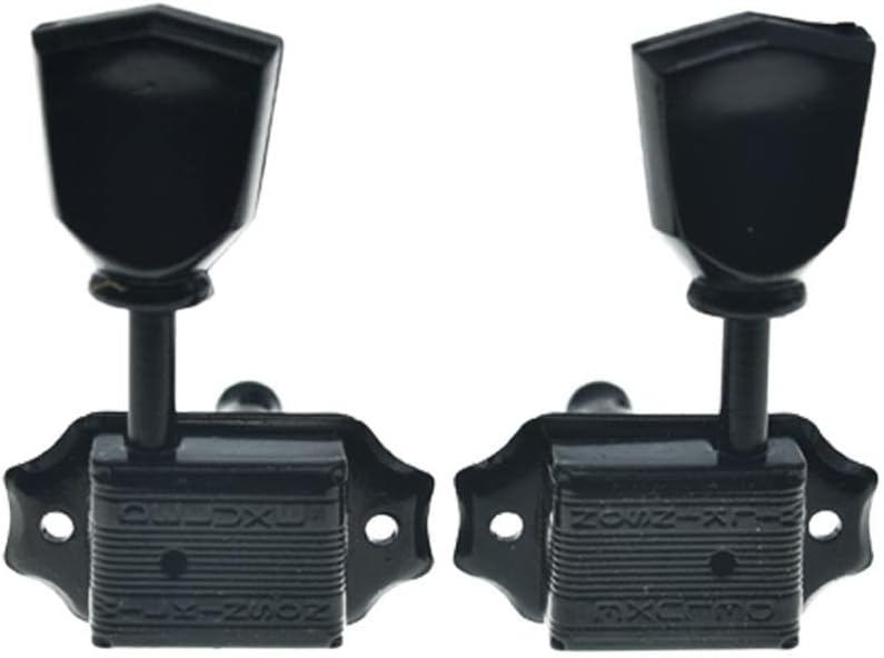 WILKINSON Black with Black Button 3x3 Deluxe Vintage Tuners Guitar Tuning Keys Machine Heads with Plastic Keystone Buttons for Les Paul/SG/ES, (K1949) - Image 3